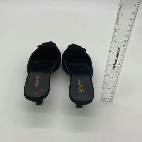 XYD Women Pointed Toe Sandal Pumps Mid Kitten Heel - Picture 7 of 9